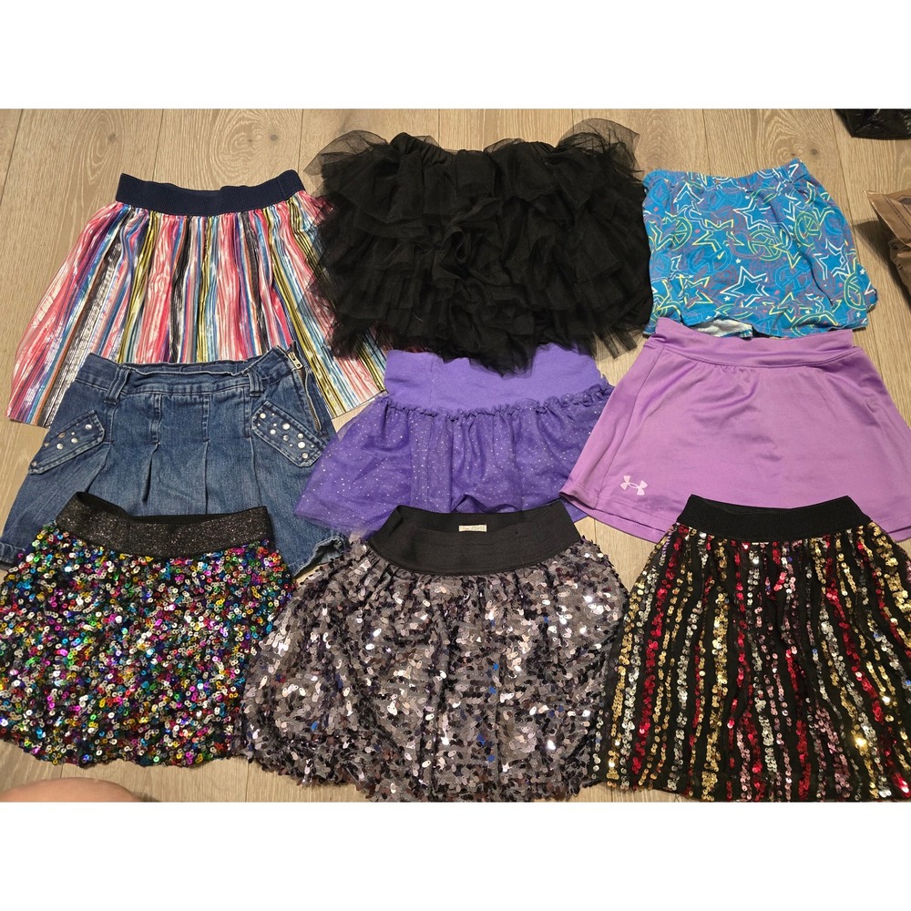 Girls Size 6 Skirt Lot 9pc Bundle